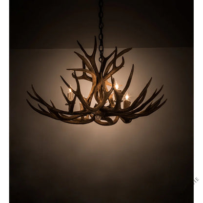 Rustic Lodge 4 - Light Chandelier 33"W