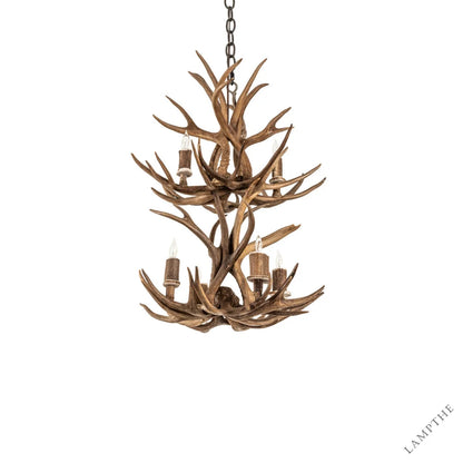Rustic Lodge 6 - Light Chandelier 20"W