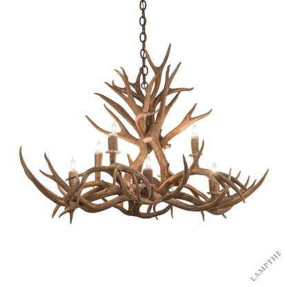 Rustic Lodge 8 - Light Chandelier 28"W
