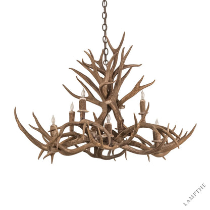 Rustic Lodge 8 - Light Chandelier 28"W