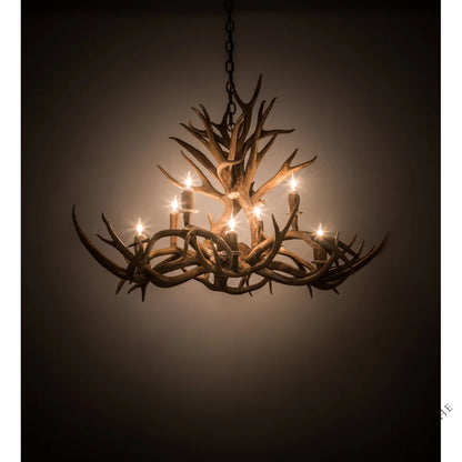 Rustic Lodge 8 - Light Chandelier 28"W