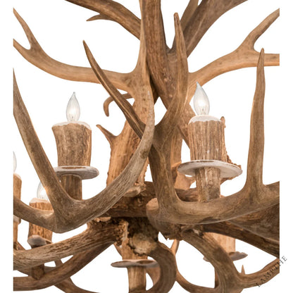 Rustic Lodge 8 - Light Chandelier 38"W