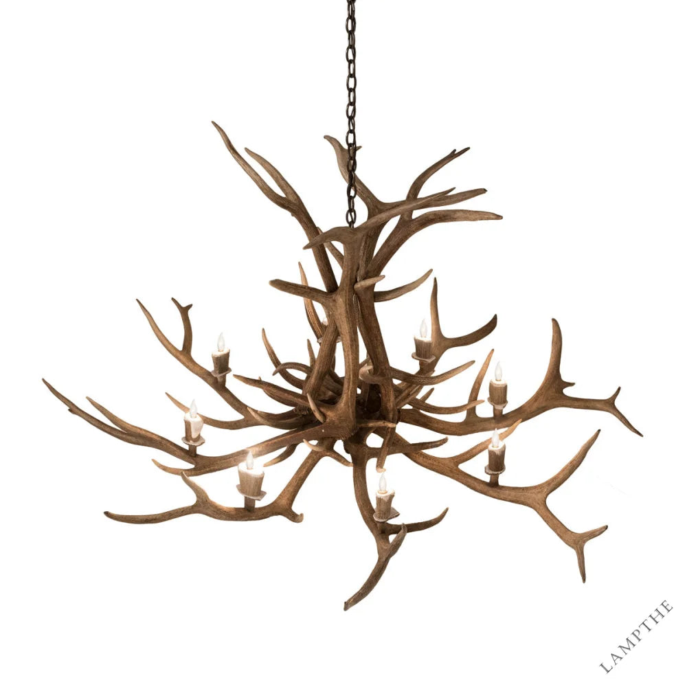 Rustic Lodge 8 - Light Chandelier 66"W