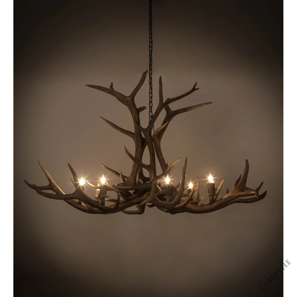 Rustic Lodge 8 - Light Chandelier 66"W