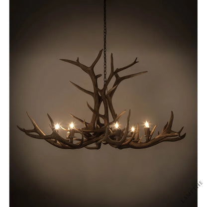 Rustic Lodge 8 - Light Chandelier 66"W