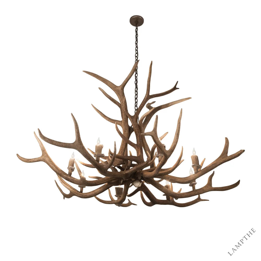 Rustic Lodge 8 - Light Chandelier 66"W