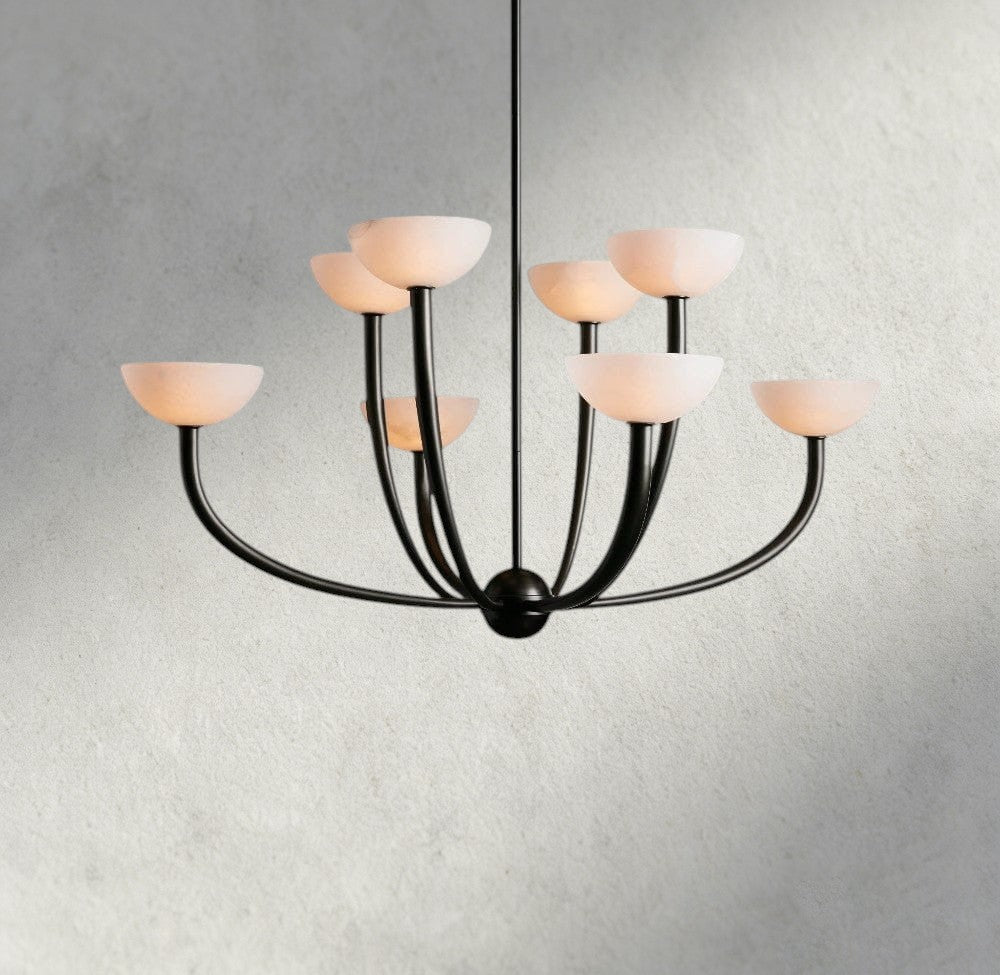 42" / Bronze Saguaro Alabaster Chandelier 22", 42"