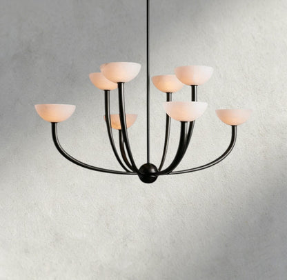 42" / Bronze Saguaro Alabaster Chandelier 22", 42"