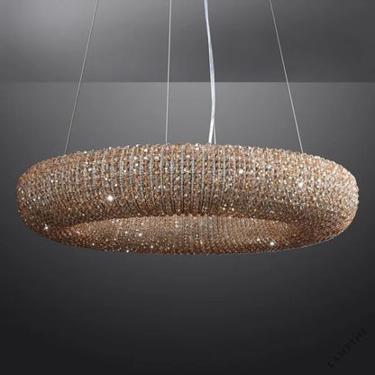 Samter Crystal Smoke Round Chandelier 31", 41", 59"