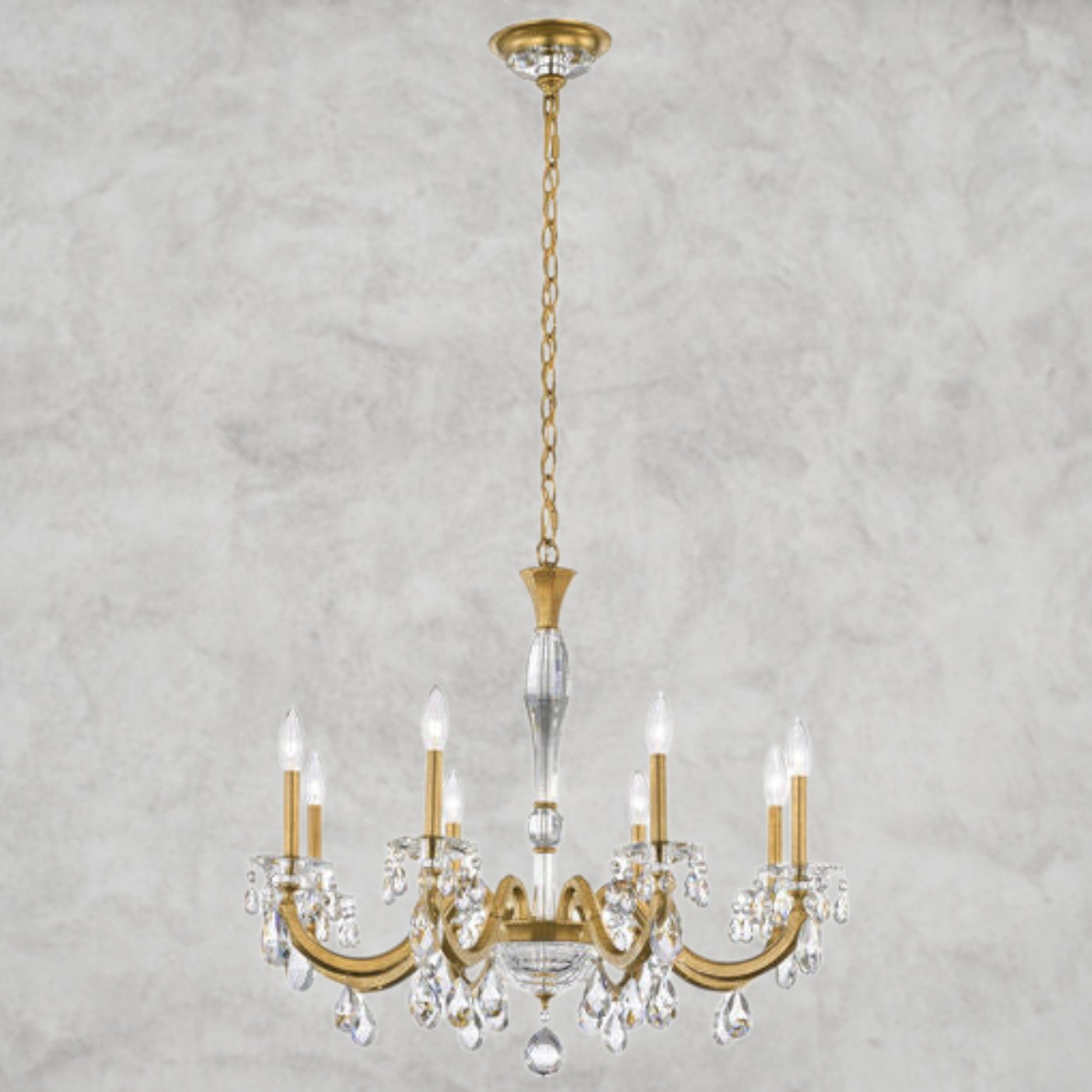 Heirloom Gold San Marco 8-light chandelier 32"