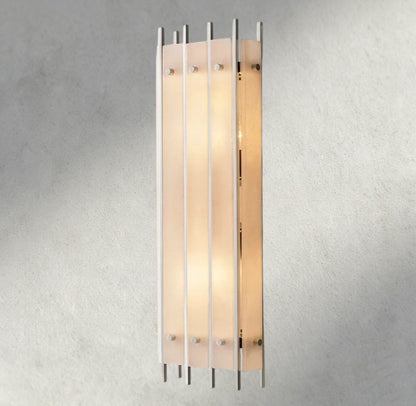 Nickle San Marco Alabaster Grand Rectangular Sconce
