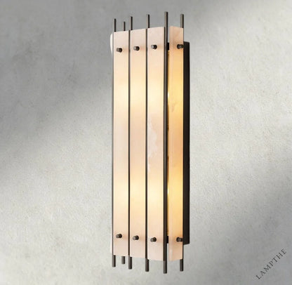 Bronze San Marco Alabaster Grand Rectangular Sconce