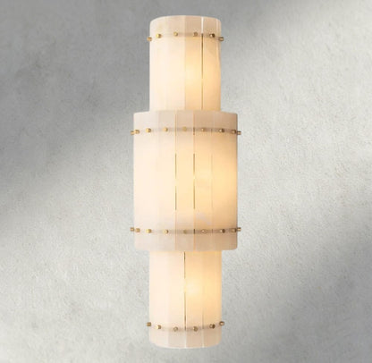 San Marco Alabaster Grand Round Sconce