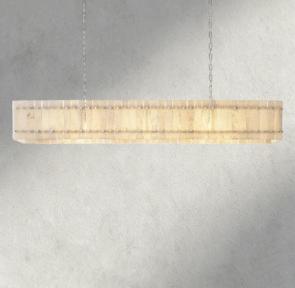 72" / Nickle San Marco Alabaster Linear Chandelier 54", 72"