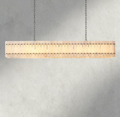 72" / Bronze San Marco Alabaster Linear Chandelier 54", 72"