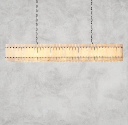 72" / Bronze San Marco Alabaster Linear Chandelier 54", 72"