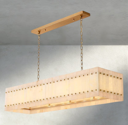 San Marco Alabaster Linear Chandelier 54", 72"