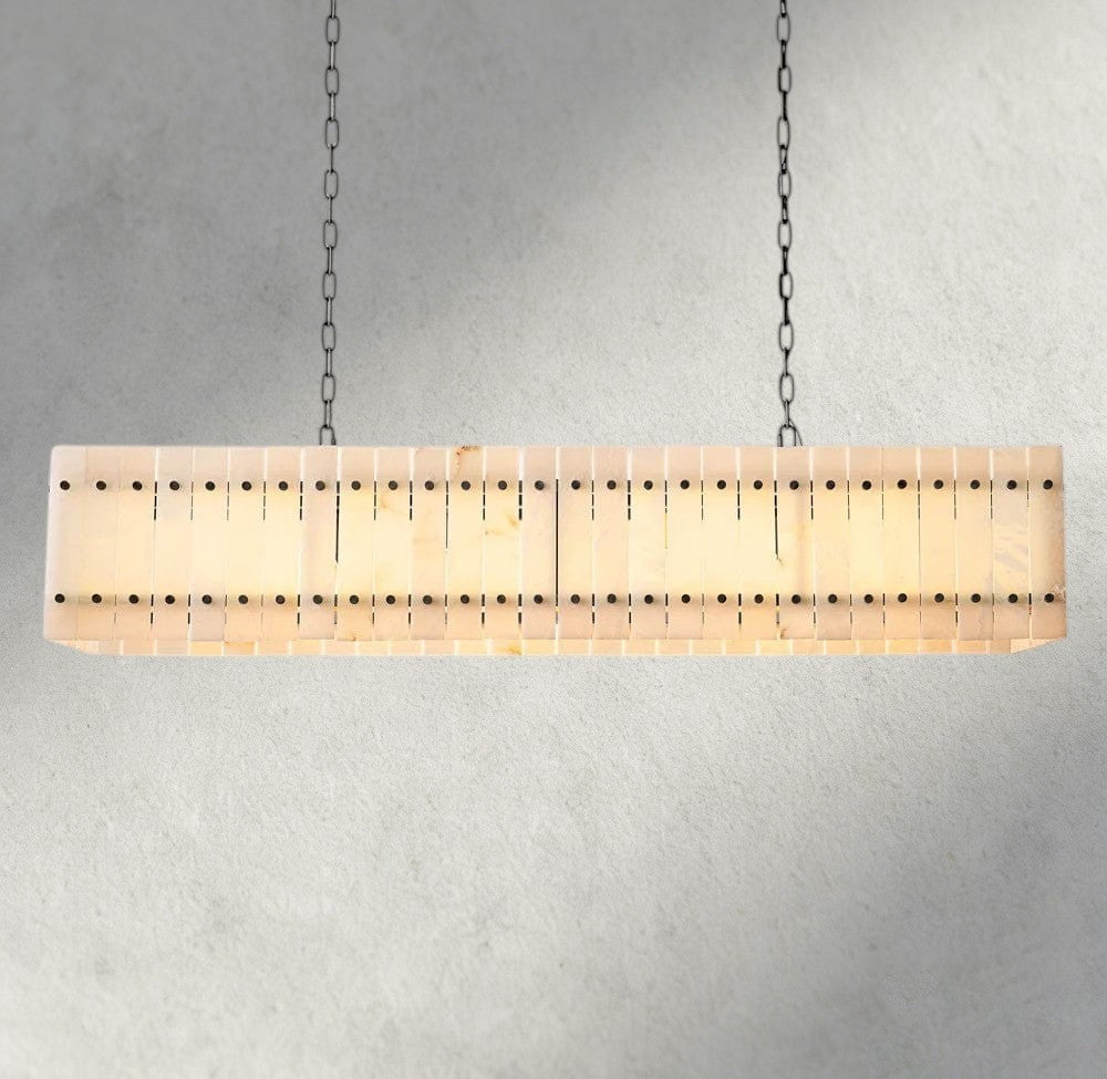 54" / Bronze San Marco Alabaster Linear Chandelier 54", 72"