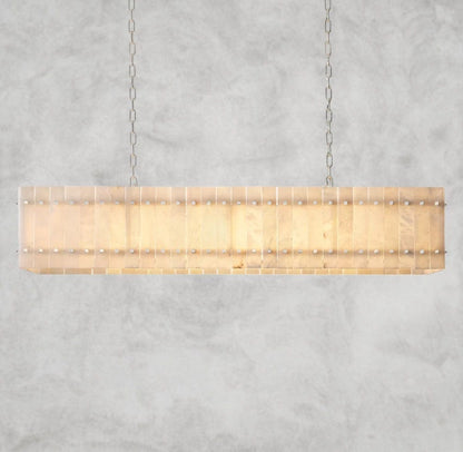 54" / Nickle San Marco Alabaster Linear Chandelier 54", 72"