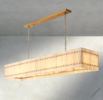 San Marco Alabaster Linear Chandelier 54", 72"