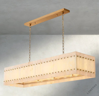 San Marco Alabaster Linear Chandelier 54", 72"