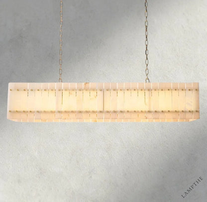 54" / Brass San Marco Alabaster Linear Chandelier 54", 72"