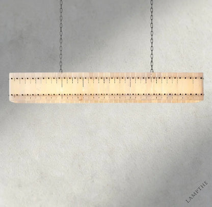 72" / Bronze San Marco Alabaster Linear Chandelier 54", 72"