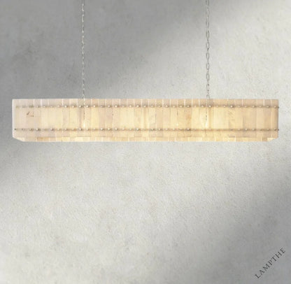 72" / Nickle San Marco Alabaster Linear Chandelier 54", 72"