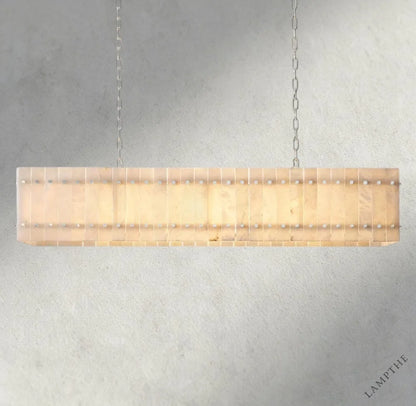 54" / Nickle San Marco Alabaster Linear Chandelier 54", 72"