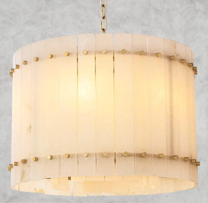 22" / Brass San Marco Alabaster Round Chandelier 22", 37", 48", 60"