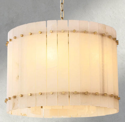 22" / Brass San Marco Alabaster Round Chandelier 22", 37", 48", 60"