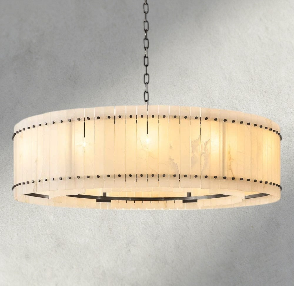 60" / Bronze San Marco Alabaster Round Chandelier 22", 37", 48", 60"