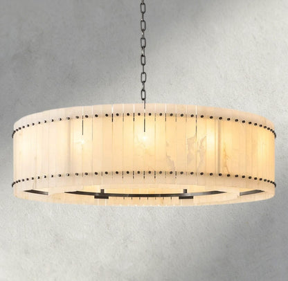 60" / Bronze San Marco Alabaster Round Chandelier 22", 37", 48", 60"