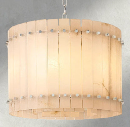 22" / Nickle San Marco Alabaster Round Chandelier 22", 37", 48", 60"