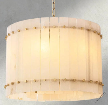 22" / Brass San Marco Alabaster Round Chandelier 22", 37", 48", 60"