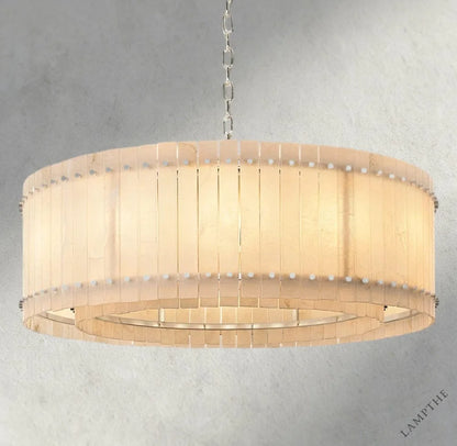 48" / Nickle San Marco Alabaster Round Chandelier 22", 37", 48", 60"
