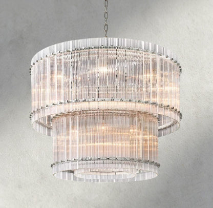 37" / Nickle San Marco Two-Tier Round Chandelier 22", 37", 48", 60"