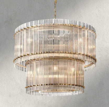 37" / Brass San Marco Two-Tier Round Chandelier 22", 37", 48", 60"