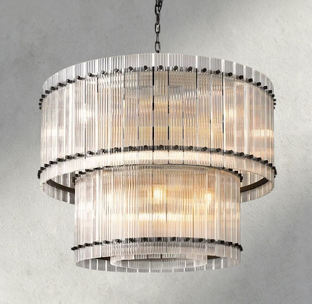 37" / Bronze San Marco Two-Tier Round Chandelier 22", 37", 48", 60"