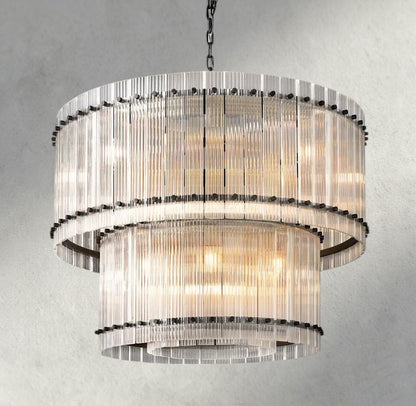 37" / Bronze San Marco Two-Tier Round Chandelier 22", 37", 48", 60"