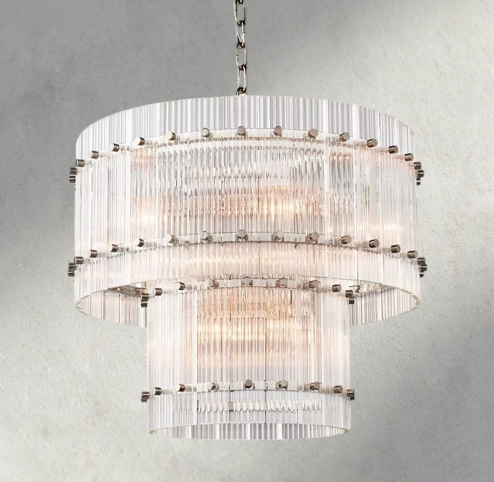 22" / Nickle San Marco Two-Tier Round Chandelier 22", 37", 48", 60"