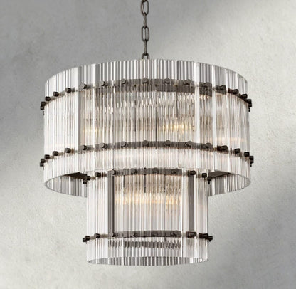 22" / Bronze San Marco Two-Tier Round Chandelier 22", 37", 48", 60"