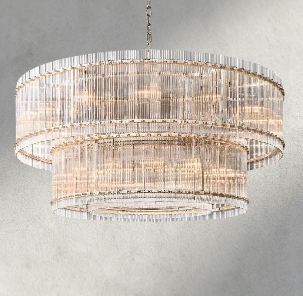 60" / Nickle San Marco Two-Tier Round Chandelier 22", 37", 48", 60"