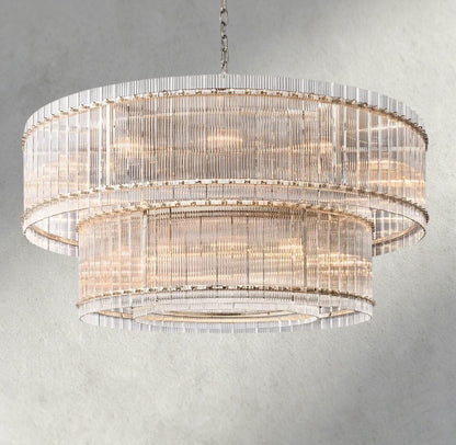 60" / Nickle San Marco Two-Tier Round Chandelier 22", 37", 48", 60"