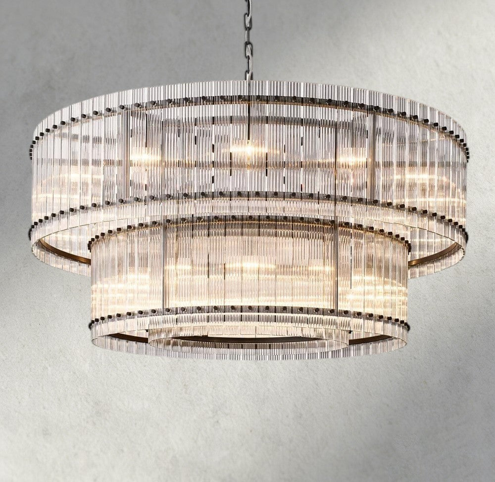 60" / Bronze San Marco Two-Tier Round Chandelier 22", 37", 48", 60"