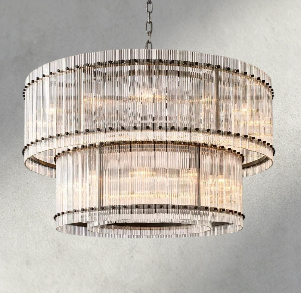 48" / Bronze San Marco Two-Tier Round Chandelier 22", 37", 48", 60"