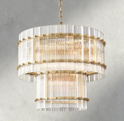 22" / Brass San Marco Two-Tier Round Chandelier 22", 37", 48", 60"