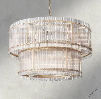 48" / Brass San Marco Two-Tier Round Chandelier 22", 37", 48", 60"