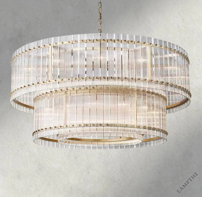 60" / Brass San Marco Two-Tier Round Chandelier 22", 37", 48", 60"