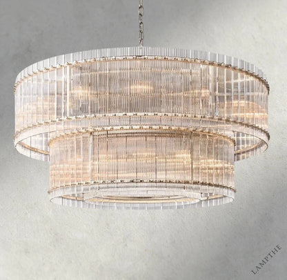 60" / Nickle San Marco Two-Tier Round Chandelier 22", 37", 48", 60"
